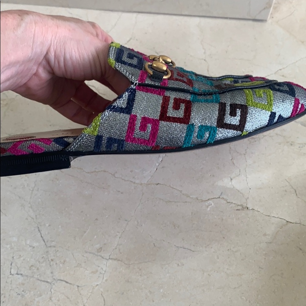 Gucci Lurex Princetown metallic GG Mules - Picture 12 of 15